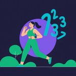Woman jogging while checking the fitness watch on her wrist