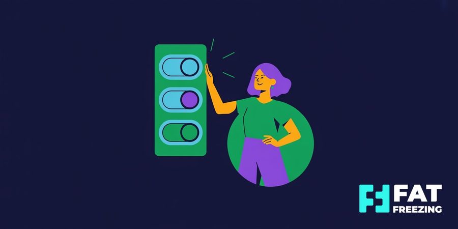 Woman reaching up to a panel of three toggle switches