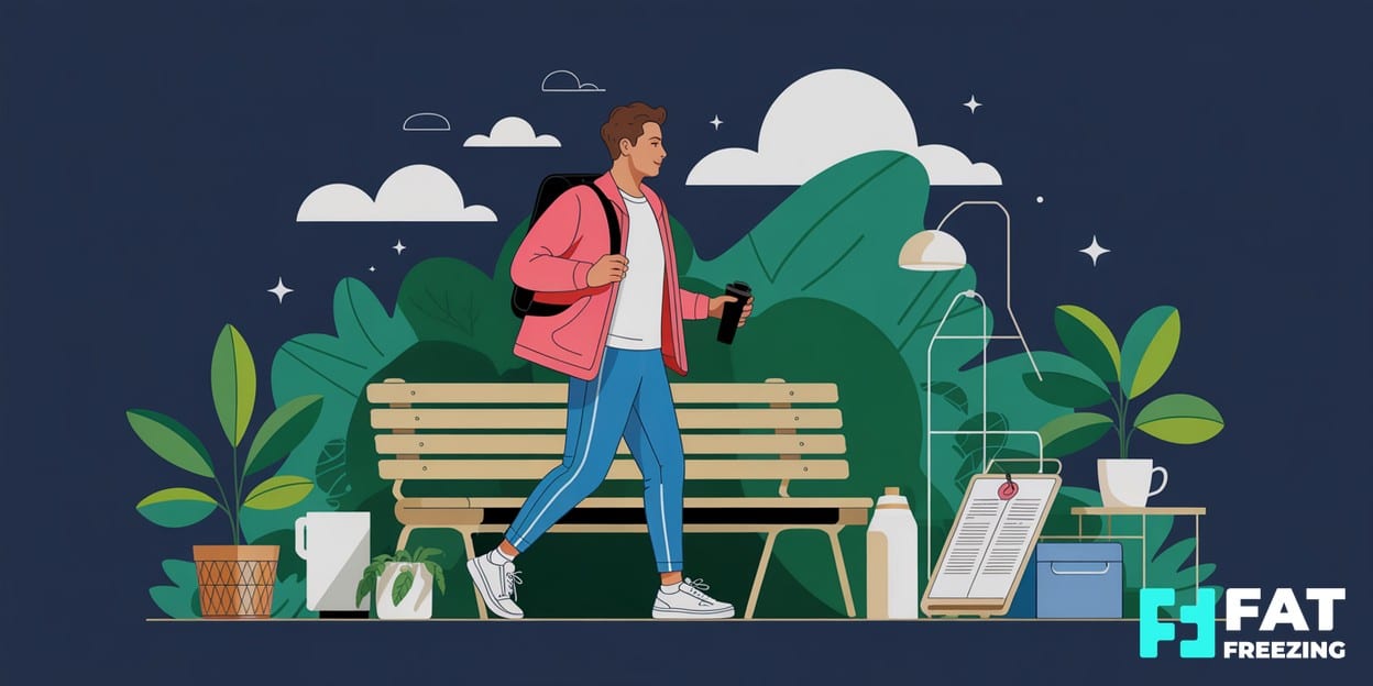 A person walking through a park, representing the lifestyle changes that work alongside weight loss medication