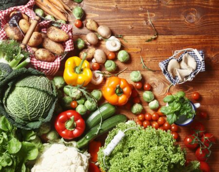 Table lot different vegetables it