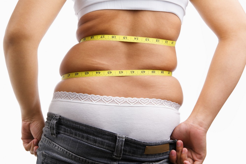 Woman measuring tape around her waist